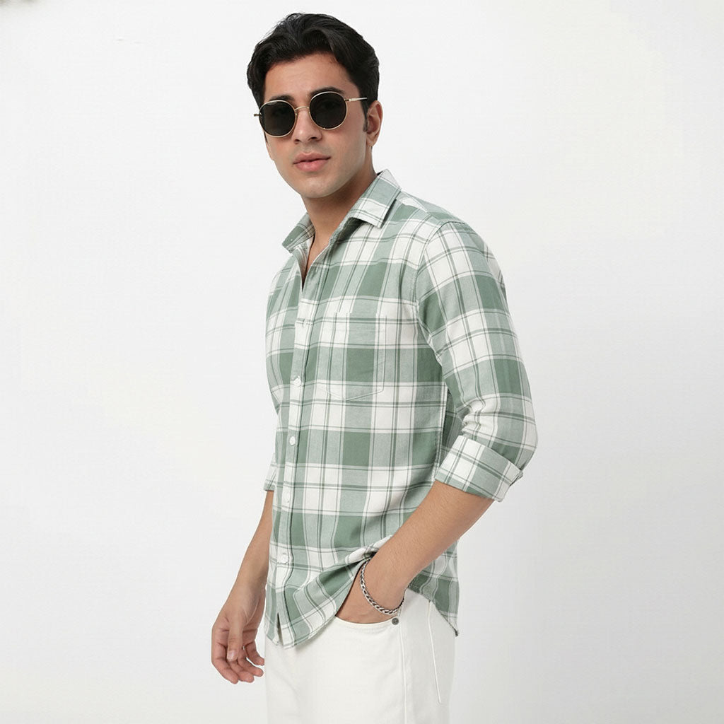 Men's Checked Full Sleeve Shirt (Pack of 2)